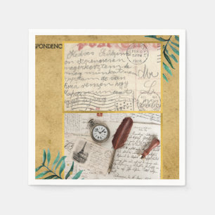  Briefkaart Paris Papier Napkins Servet