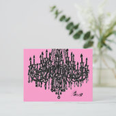 Briefkaart Parisian Chandelier (Staand voorkant)
