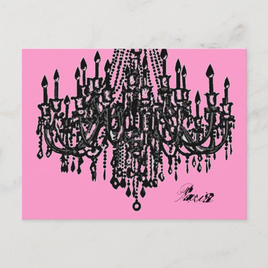 Briefkaart Parisian Chandelier (Voorkant)