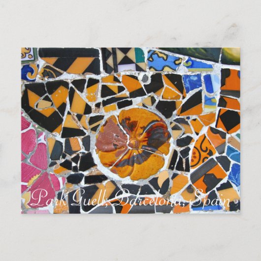 Briefkaart Park Guell (Voorkant)