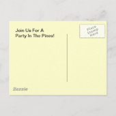 Briefkaart Partij in de Pijnse Retro  vrouw (Achterkant)