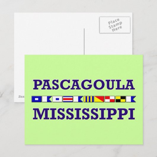 Briefkaart Pascagoula (Voorkant / Achterkant)