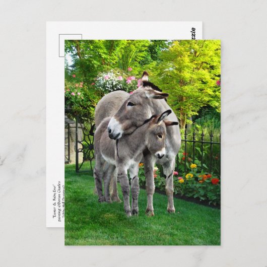 briefkaart "Pasen en Baby" (Voorkant / Achterkant)