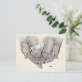 Briefkaart pasgeboren baby voeten (Staand voorkant)