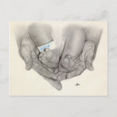 Briefkaart pasgeboren baby voeten (Voorkant)