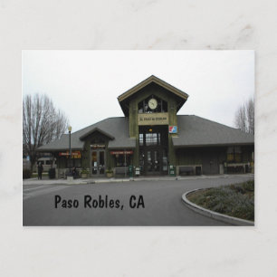Briefkaart: Paso Robles Train Station in Winter Briefkaart