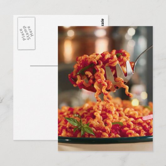 BRIEFKAART PASTA DINNER BORD (Voorkant / Achterkant)