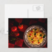 BRIEFKAART PASTA DISH MET TOMATOEN (Voorkant / Achterkant)