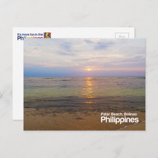 Briefkaart Patar Beach Pangasinan Filipijnen (Voorkant / Achterkant)