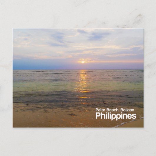 Briefkaart Patar Beach Pangasinan Filipijnen (Voorkant)