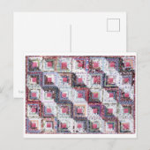 briefkaart  patchwork quilt logcabine (Voorkant / Achterkant)