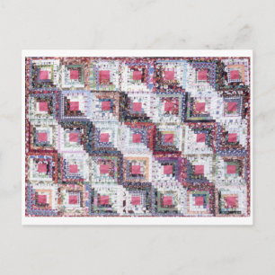 briefkaart patchwork quilt logcabine