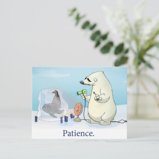 briefkaart "Patience" (Staand voorkant)