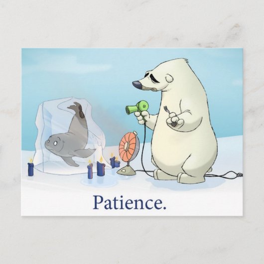 briefkaart "Patience" (Voorkant)