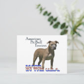 Briefkaart Patriot American Pit Bull Terrier (APBT (Staand voorkant)