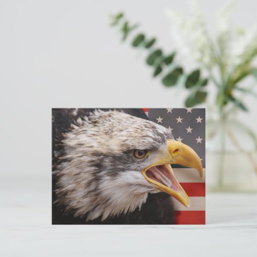 Briefkaart patriottisch Afbeelding Eagle (Staand voorkant)