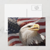 Briefkaart patriottisch Eagle (Voorkant / Achterkant)