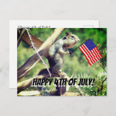 Briefkaart patriottische eekhoorn (Voorkant / Achterkant)