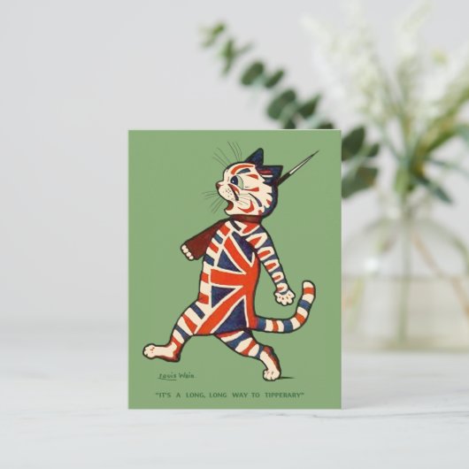 Briefkaart: Patriottische kat Briefkaart (Staand voorkant)