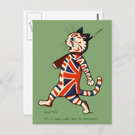 Briefkaart: Patriottische kat Briefkaart (Voorkant / Achterkant)