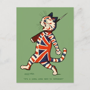 Briefkaart: Patriottische kat Briefkaart