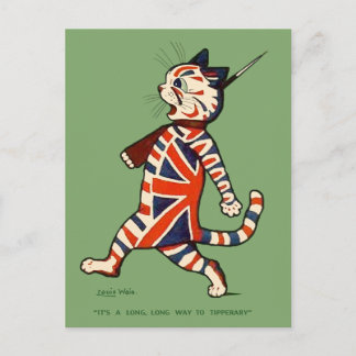 Briefkaart: Patriottische kat Briefkaart