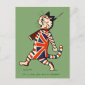 Briefkaart: Patriottische kat Briefkaart (Voorkant)