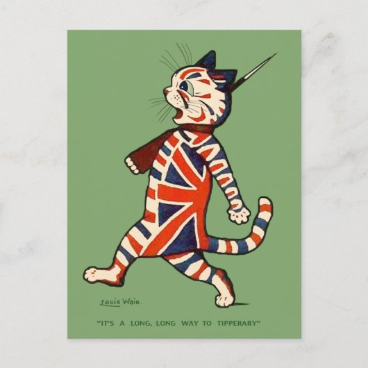 Briefkaart: Patriottische kat Briefkaart (Voorkant)