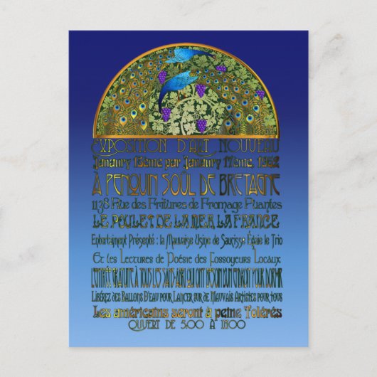 Briefkaart Peacock Pair (Voorkant)