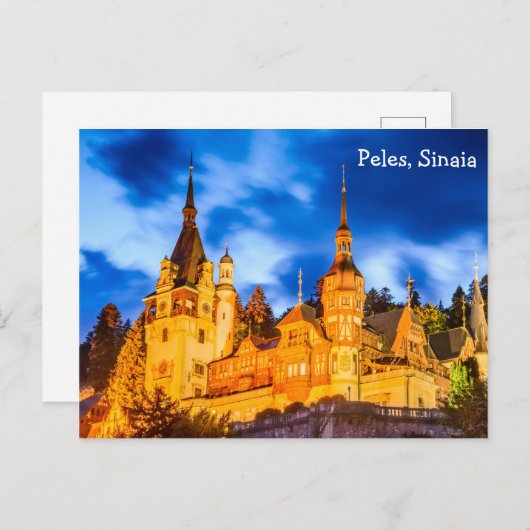 Briefkaart Peles, Sinaia (Voorkant / Achterkant)