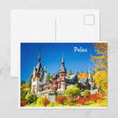 Briefkaart Peles, Sinaia (Voorkant / Achterkant)