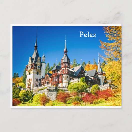 Briefkaart Peles, Sinaia (Voorkant)