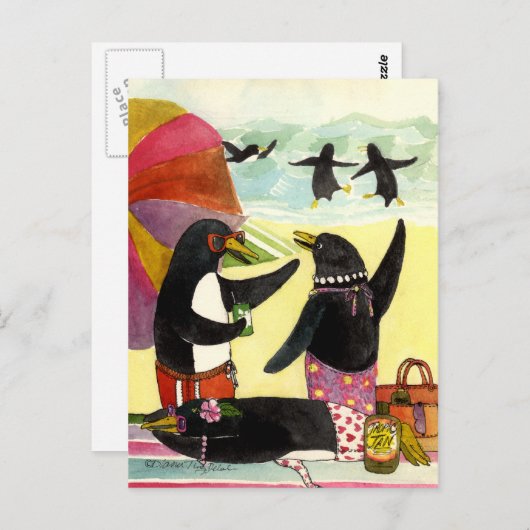 Briefkaart Penguin Beach (Voorkant / Achterkant)