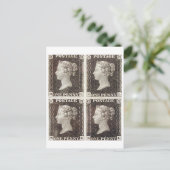 Briefkaart - Penny Black Postage Stamps (Staand voorkant)