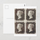 Briefkaart - Penny Black Postage Stamps (Voorkant / Achterkant)