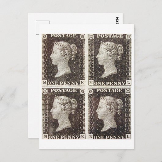Briefkaart - Penny Black Postage Stamps (Voorkant / Achterkant)