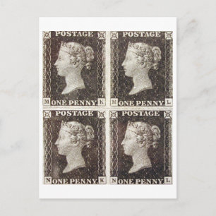 Briefkaart - Penny Black Postage Stamps