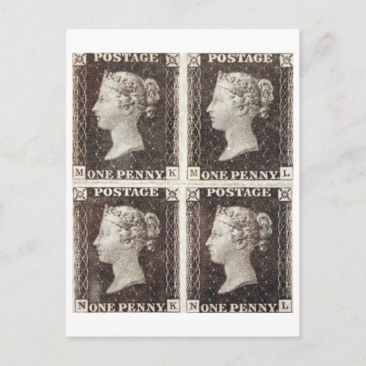 Briefkaart - Penny Black Postage Stamps (Voorkant)
