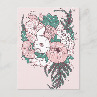 Briefkaart Peony Bunny