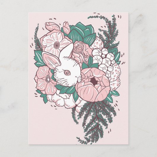Briefkaart Peony Bunny (Voorkant)