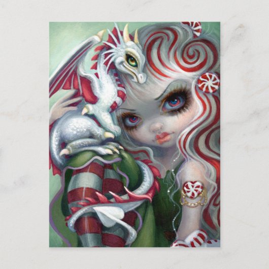 briefkaart "Peppermint Dragonling" (Voorkant)