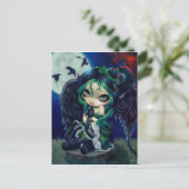 briefkaart "Perched and Sat and Niets more" (Staand voorkant)