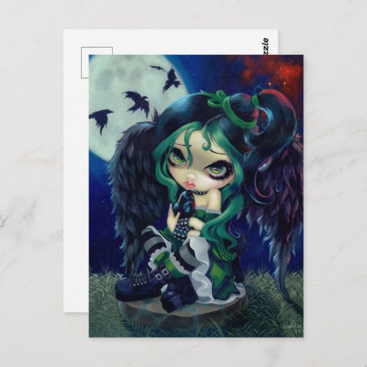 briefkaart "Perched and Sat and Niets more" (Voorkant / Achterkant)