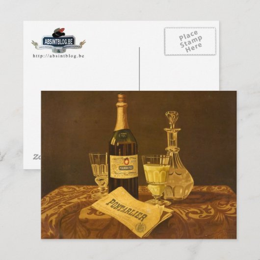 Briefkaart Pernod Fils - Charles Maire schilderij (Voorkant / Achterkant)