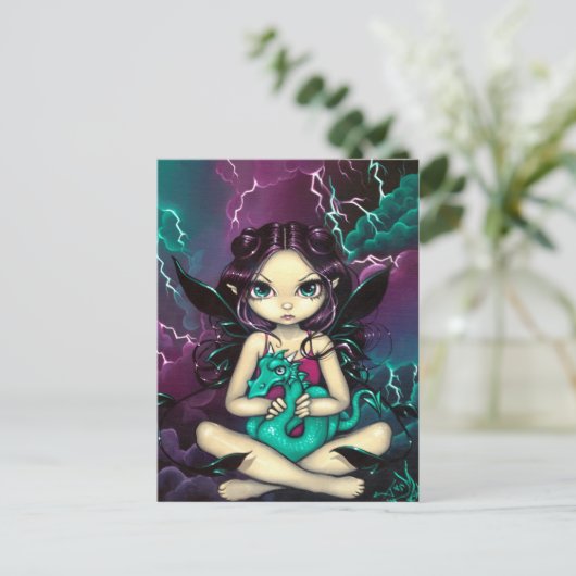 briefkaart "Pet Storm Dragon" (Staand voorkant)