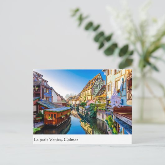 Briefkaart Petit Venetië, Colmar Frankrijk (Staand voorkant)