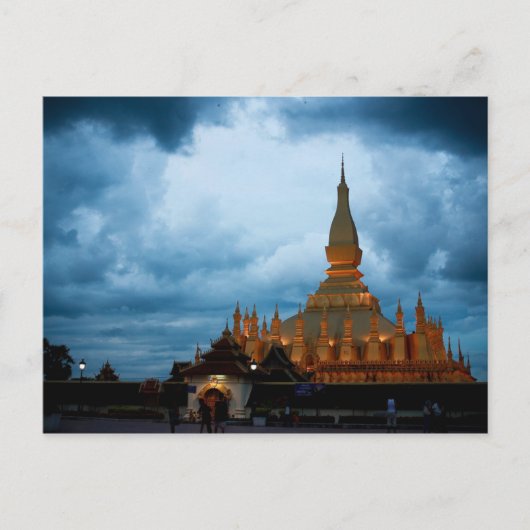 Briefkaart Pha dat Luang, Vientiane, Laos (Voorkant)