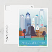 Briefkaart Philadelphia (Voorkant / Achterkant)