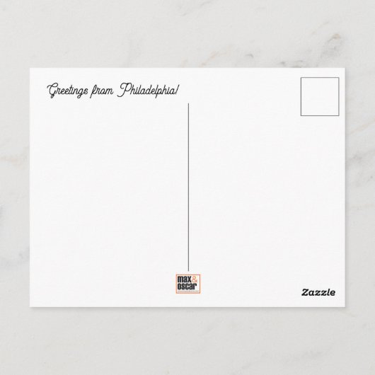 Briefkaart Philadelphia (Achterkant)