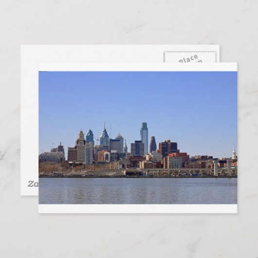 Briefkaart Philadelphia Skyline (Voorkant / Achterkant)
